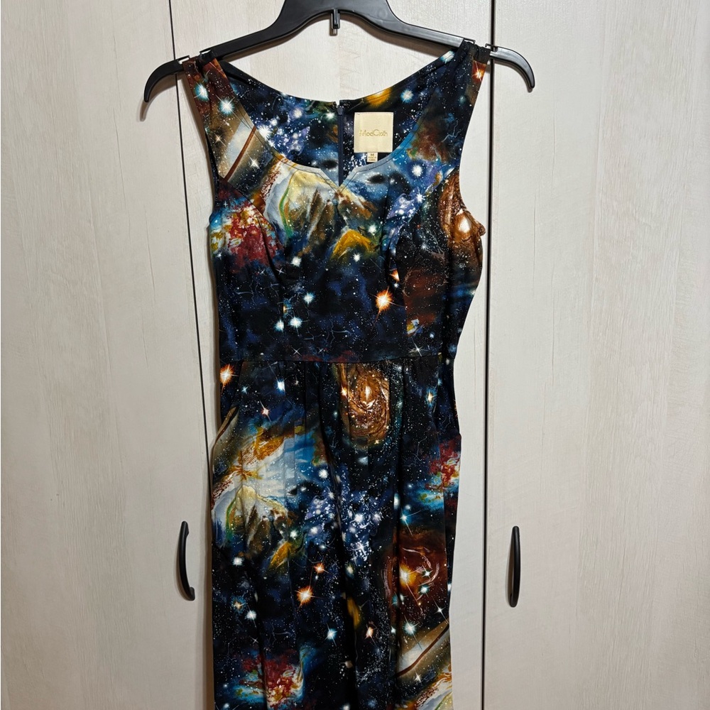ModCloth Galaxy Print Sleeveless Dress